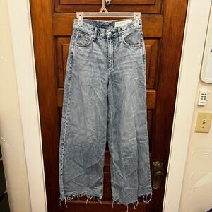 Rag & Bone Featherweight Sofie High Rise Wide Leg Jeans in Mira sz 24